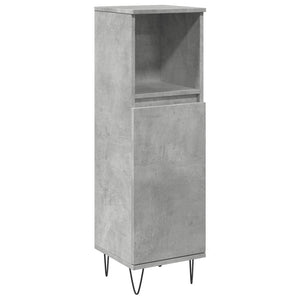 vidaXL Bathroom Cabinet Concrete Grey 30x30x100 cm Engineered Wood