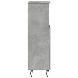 vidaXL Bathroom Cabinet Concrete Grey 30x30x100 cm Engineered Wood