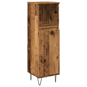 vidaXL Bathroom Cabinet Old Wood 30x30x100 cm Engineered Wood