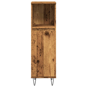 vidaXL Bathroom Cabinet Old Wood 30x30x100 cm Engineered Wood