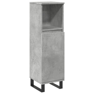 vidaXL Bathroom Cabinet Concrete Grey 30x30x100 cm Engineered Wood