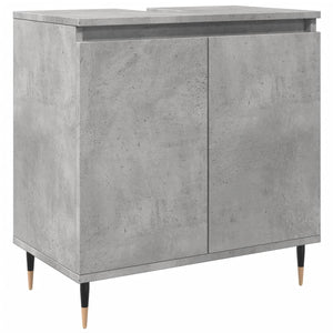 vidaXL Bathroom Cabinet Concrete Grey 58x33x60 cm Engineered Wood