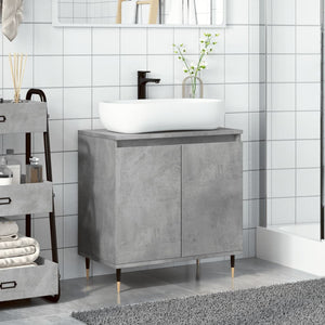 vidaXL Bathroom Cabinet Concrete Grey 58x33x60 cm Engineered Wood