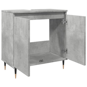 vidaXL Bathroom Cabinet Concrete Grey 58x33x60 cm Engineered Wood