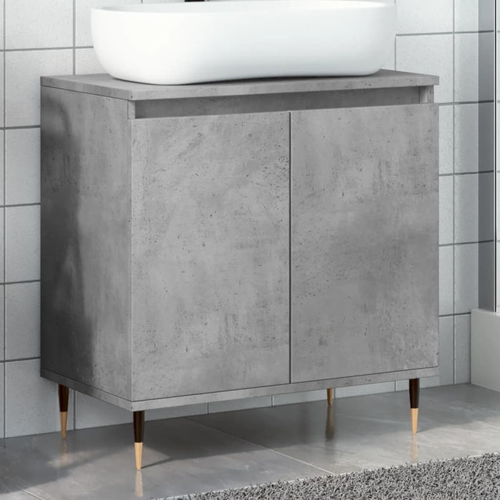 vidaXL Bathroom Cabinet Concrete Grey 58x33x60 cm Engineered Wood