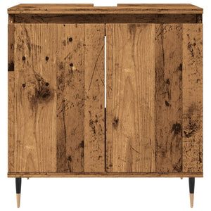 vidaXL Bathroom Cabinet Old Wood 58x33x60 cm Engineered Wood