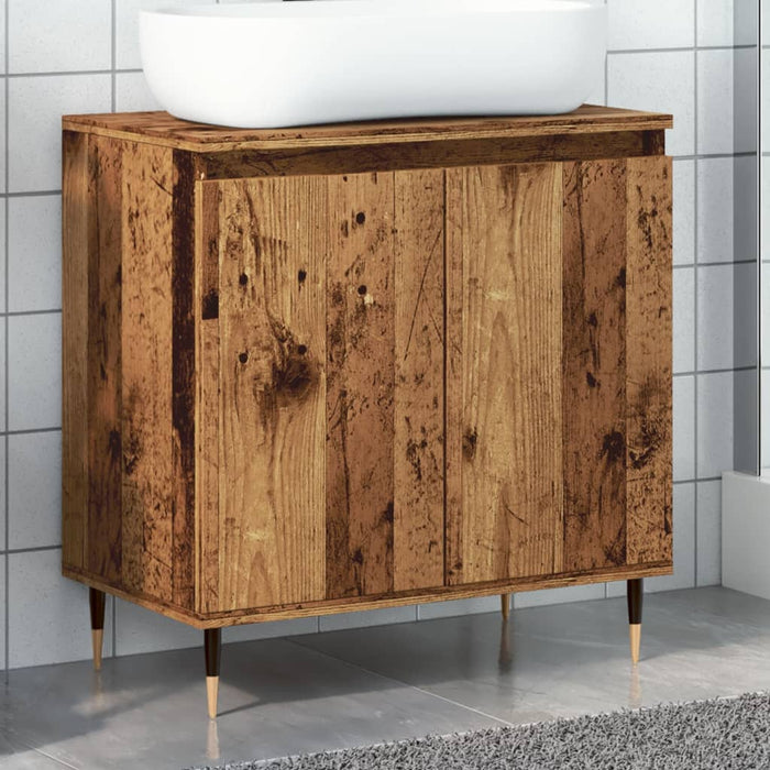 vidaXL Bathroom Cabinet Old Wood 58x33x60 cm Engineered Wood