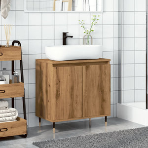 vidaXL Bathroom Cabinet Artisan Oak 58x33x60 cm Engineered Wood