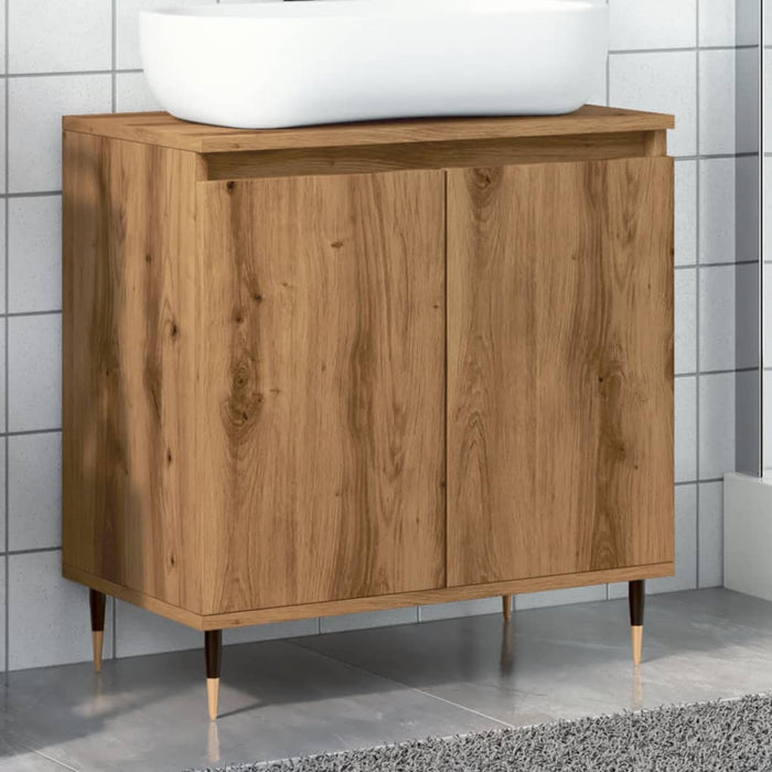 vidaXL Bathroom Cabinet Artisan Oak 58x33x60 cm Engineered Wood