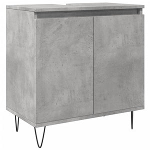 vidaXL Bathroom Cabinet Concrete Grey 58x33x60 cm Engineered Wood