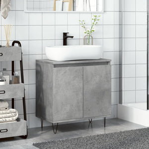 vidaXL Bathroom Cabinet Concrete Grey 58x33x60 cm Engineered Wood