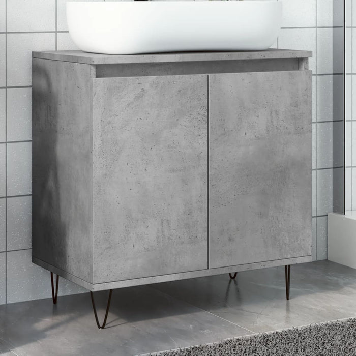 vidaXL Bathroom Cabinet Concrete Grey 58x33x60 cm Engineered Wood