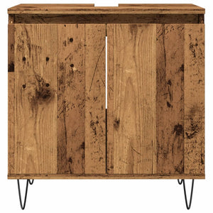 vidaXL Bathroom Cabinet Old Wood 58x33x60 cm Engineered Wood