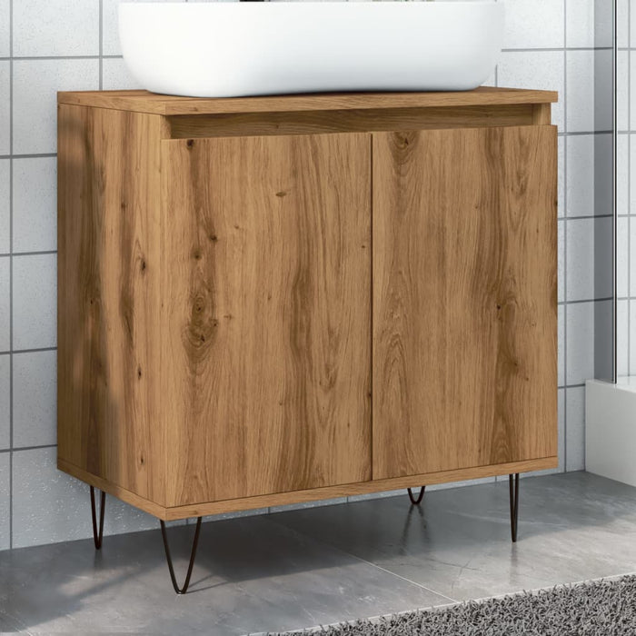 vidaXL Bathroom Cabinet Artisan Oak 58x33x60 cm Engineered Wood