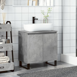 vidaXL Bathroom Cabinet Concrete Grey 58x33x60 cm Engineered Wood