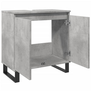 vidaXL Bathroom Cabinet Concrete Grey 58x33x60 cm Engineered Wood