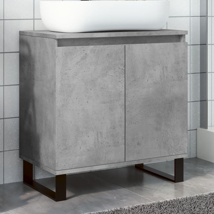 vidaXL Bathroom Cabinet Concrete Grey 58x33x60 cm Engineered Wood