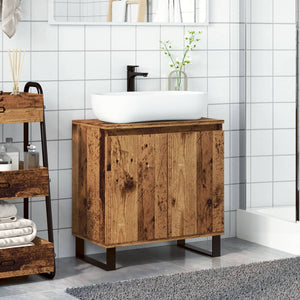 vidaXL Bathroom Cabinet Old Wood 58x33x60 cm Engineered Wood