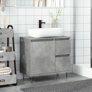 vidaXL Sink Cabinet Concrete Oak 65x33x60 cm Engineered Wood