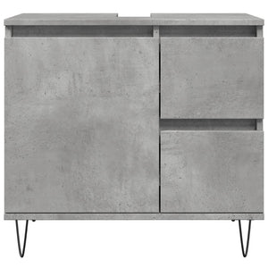 vidaXL Sink Cabinet Concrete Oak 65x33x60 cm Engineered Wood