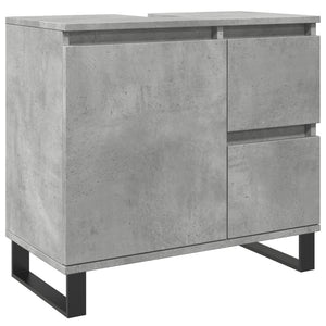 vidaXL Bathroom Sink Cabinet Concrete Grey 65x33x60 cm Engineered Wood