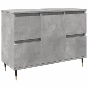 vidaXL Bathroom Cabinet Concrete Grey 80x33x60 cm Engineered Wood