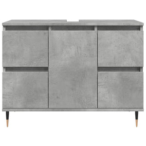 vidaXL Bathroom Cabinet Concrete Grey 80x33x60 cm Engineered Wood