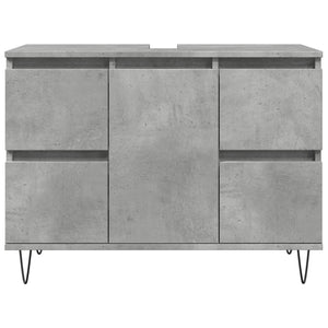 vidaXL Bathroom Cabinet Concrete Grey 80x33x60 cm Engineered Wood