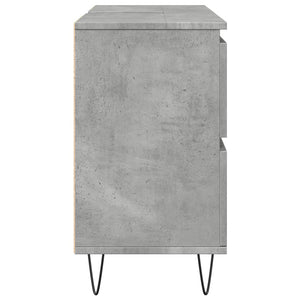 vidaXL Bathroom Cabinet Concrete Grey 80x33x60 cm Engineered Wood