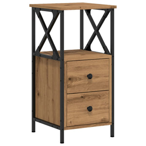 vidaXL Bedside Cabinet Artisan Oak 34x35.5x70 cm Engineered Wood