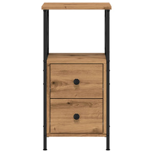 vidaXL Bedside Cabinet Artisan Oak 34x35.5x70 cm Engineered Wood