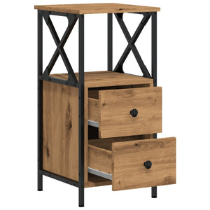 vidaXL Bedside Cabinet Artisan Oak 34x35.5x70 cm Engineered Wood