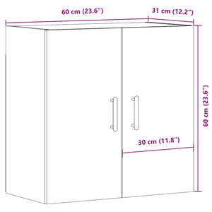 vidaXL Wall Cabinet Old Wood 60x31x60 cm Engineered Wood