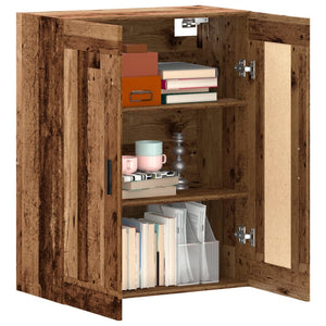 vidaXL Wall Mounted Cabinet Old Wood 69.5x34x90 cm Engineered Wood