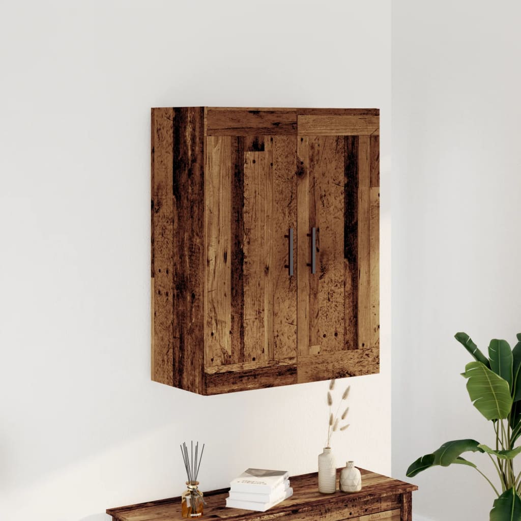 vidaXL Wall Mounted Cabinet Old Wood 69.5x34x90 cm Engineered Wood