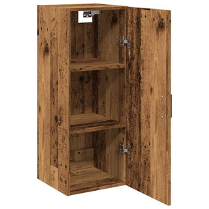 vidaXL Wall Mounted Cabinet Old Wood 34.5x34x90 cm Engineered Wood