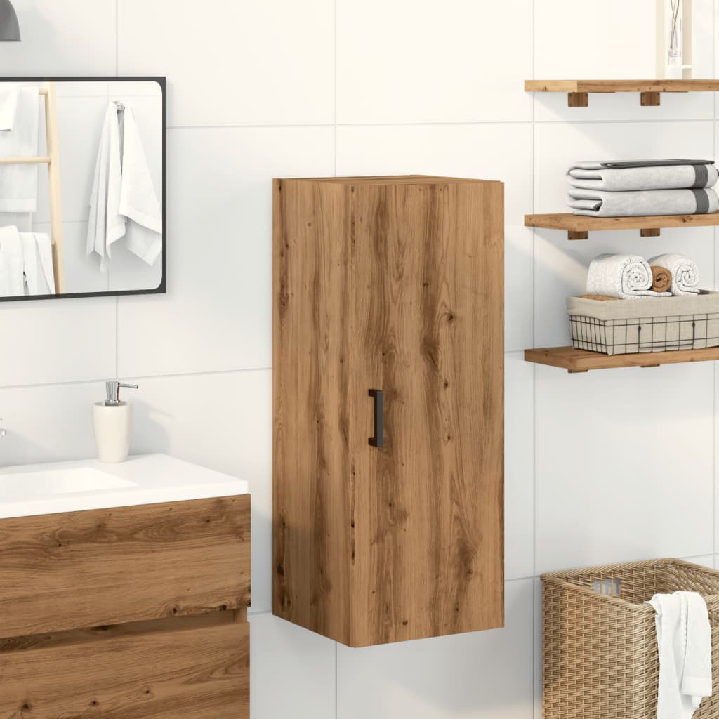 vidaXL Wall Mounted Cabinet Artisian Oak 34.5x34x90 cm Engineered Wood