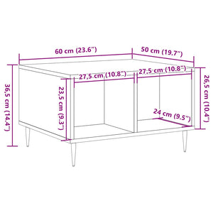 vidaXL Coffee Table Old Wood 60x50x36.5 cm Engineered Wood