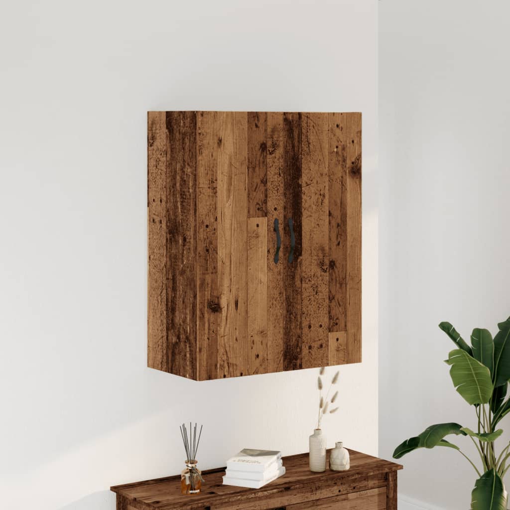 vidaXL Wall Mounted Cabinet Old Wood 69.5x34x90 cm Engineered Wood