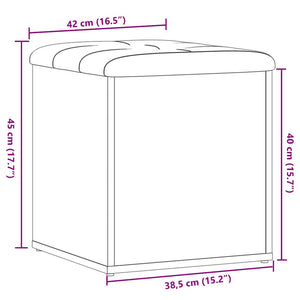 vidaXL Storage Bench Old Wood 42x42x45 cm Engineered Wood