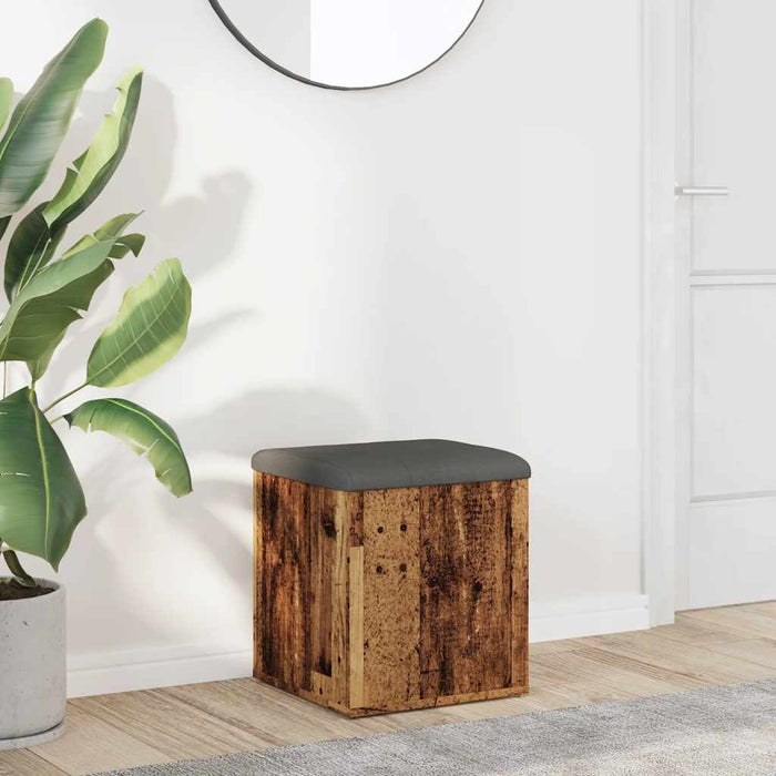 vidaXL Storage Bench Old Wood 42x42x45 cm Engineered Wood