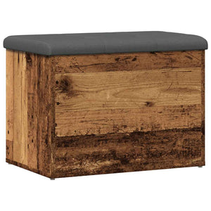 vidaXL Storage Bench Old Wood 62x42x45 cm Engineered Wood