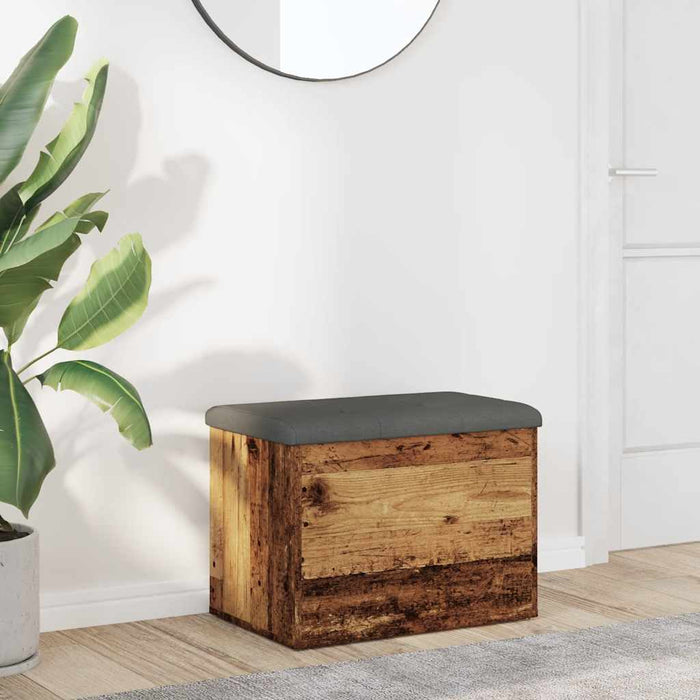 vidaXL Storage Bench Old Wood 62x42x45 cm Engineered Wood