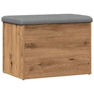 vidaXL Storage Bench Artisan Oak 62x42x45 cm Engineered Wood