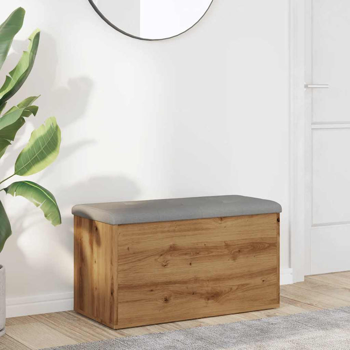 vidaXL Storage Bench Artisan Oak 82x42x45 cm Engineered Wood