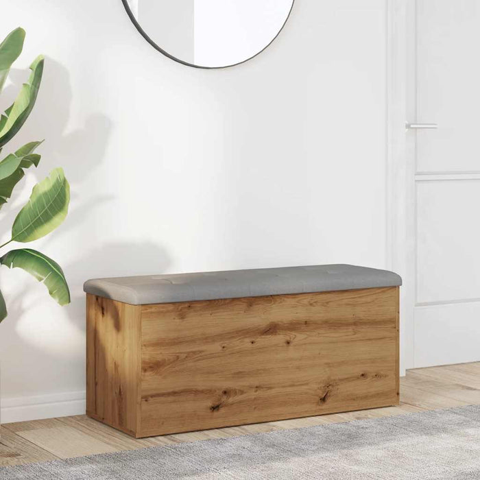 vidaXL Storage Bench Artisan Oak 102x42x45 cm Engineered Wood