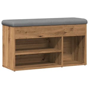 vidaXL Shoe Bench Artisan Oak 82x32x45.5 cm Engineered Wood