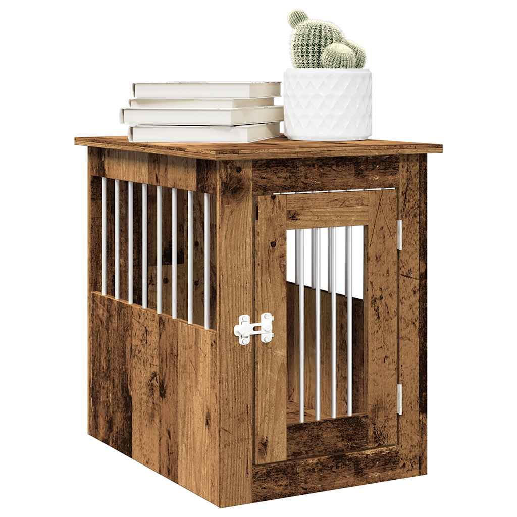 vidaXL Dog Crate Furniture Old Wood 45x62x59 cm Engineered Wood