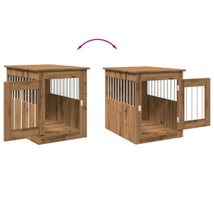 vidaXL Dog Crate Furniture Artisan Oak 55x75x65 cm Engineered Wood