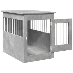 vidaXL Dog Crate Furniture Concrete Grey 55x80x68 cm Engineered Wood